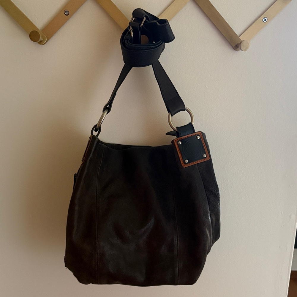 Ellington Dark Brown Leather Shoulder Cross Body Bag